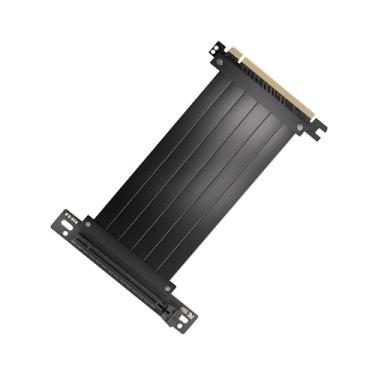 Imagem de XRIKUI Cabo de extensão PCI-E 3.0 16X PCI-e 16x Cabo flexível Adaptador de porta de extensão de alta velocidade Cabo PCIe Riser 20 cm
