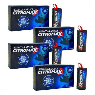 Imagem de Kit 4 Fita Cola Mosca Citromax - 78cm