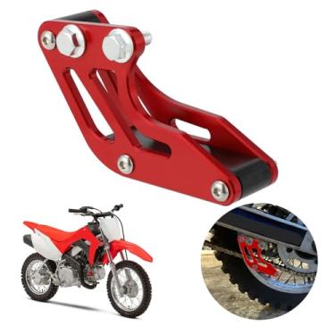 Imagem de USTPO Protetor de guia de corrente de motocicleta CNC para XR CRF KLX SSR TTR Apollo SDG 50 65 70 85 100 110 125 150 Mini Bike Dirt Pit Bike Vermelho