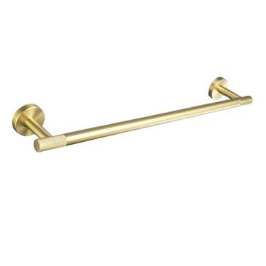 Imagem de Acessórios para banheiro em ouro escovado, porta-toalhas, porta-copos, porta-toalhas, porta-papel, porta-escova de vaso sanitário, cabide para casaco (simples barra de toalha A)