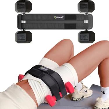 Imagem de Cinto com barra de impulso no quadril para academia, almofada de suporte de fitness para agachamentos e pilates