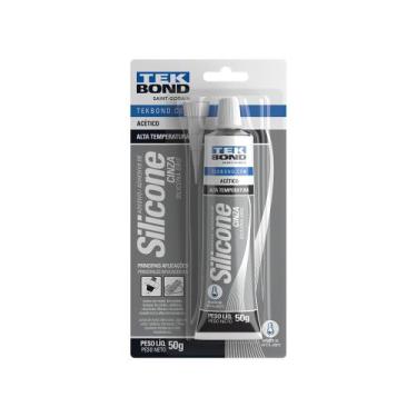 Imagem de Silicone Alta Temperatura 50GR Tekbond Cinza                