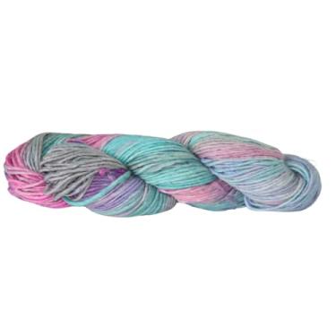 Imagem de Fio de mistura de lã de seda - fio de seda merino, peso esportivo/DK | 200 jardas tingidas à mão | 100 g x 1 contagem | 100 gramas | Ganges | Luxuosamente macio e forte para projetos de tricô e crochê