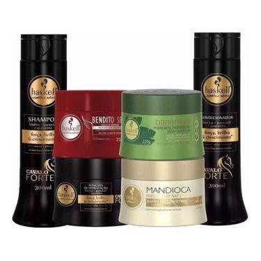 Imagem de Kit Haskell Cavalo Forte 3 Produtos + 3 Máscaras Hidratantes
