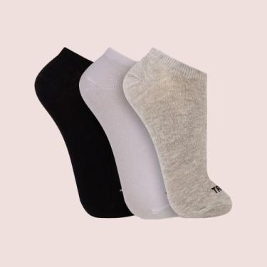 Imagem de Kit 3 Pares Meia Soquete Masculina Sport Trifil Dia A Dia, Chumbo, Pre