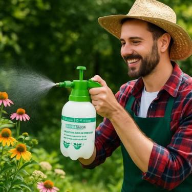 Imagem de Borrifador Pulverizador Pressão Manual Jardim Jardinagem Plantas Plant