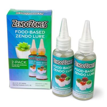 Imagem de ZendoZones® Recarga de isca de mosca de fruta, isca Zendo à base de alimentos (2 pacotes de garrafas de 50 ml) - compatível com todas as armadilhas para moscas de frutas ZendoZones