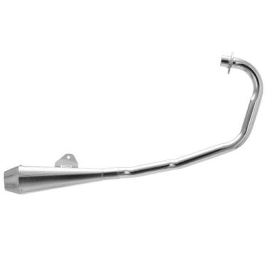 Imagem de Escapamento Esportivo Moto Ybr 125 Pro Tork Shot 8 Curva Cromada, CROM