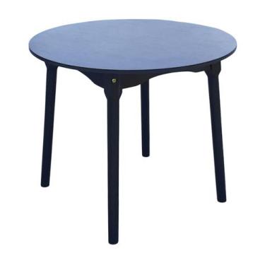 Imagem de Mesa De Jantar Colonial Brisa Rústica 80cm Redonda em Madeira e Tampo 