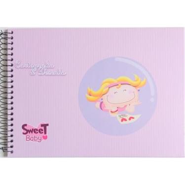 Imagem de Caderno de Cartografia e Desenho Máxima Baby 96 folhas Capa Dura Fem.