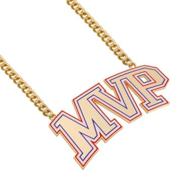 Imagem de daijbling Corrente MVP Medalha 15 cm Big Champion Award Colar Troféu Beisebol Basquete Futebol Softbol Voleibol Competições Esportivas Prêmios Presentes e Lembranças de Festa, Large, Zinco, 12 cm
