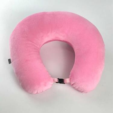 Imagem de Almofada de Pescoço Para Viagem Portátil Confortável Premium (Chiclete)