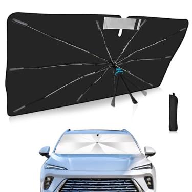 Imagem de Guarda-sol para para-brisa atualizado 2025 Ajuste personalizado Buick Envision 2021-2025 Capa de carro com proteção UV dobrável, escudo de chuva de emergência e protetor de painel - Acessório