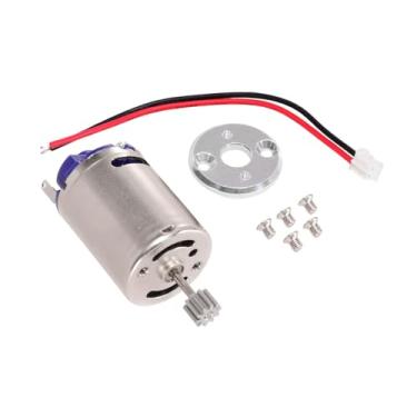 Imagem de Generic Motor de carro RC 27000RPM com engrenagem 10T com suporte escovado 370 para 1/16 C24 C34 1/12 MN78 MN99S modificação DIY RC Crawler, Base Prateada