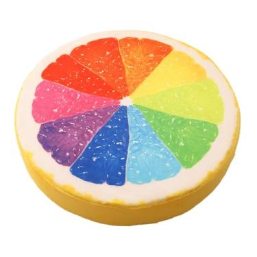 Imagem de Almofada de assento de 39 cm, 7 cm de espessura, almofadas de espuma antiderrapante para cadeiras de jantar, almofada de chão com padrão de frutas realista, almofada de cadeira removível e