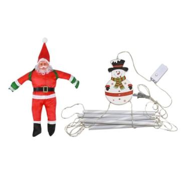 Imagem de Vaveren Iluminação de Natal em Escada, Luzes para Jardim, Enfeites LED para Lareira e Árvore, Boneco de Neve, Tamanho real