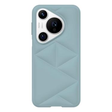 Imagem de HAOMRIYL Capa ultrafina para Huawei Pura 80 Ultra/80 Pro+/80 pro/80, capa de couro à prova de choque, proteção da câmera, anti-impressão digital, capa comercial, azul, 80