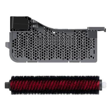 Imagem de 2 conjuntos de filtros de água para estação de sucção com peneira removível, peças de reposição compatíveis com o aspirador RoborockS7 max Ultra, 1 filtro de água, 1 limpeza de alta velocidade, escova