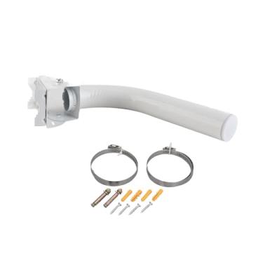 Imagem de Antena de satélite J kit de montagem de pólo para uso pesado aço inoxidável parede de teto de telhado suporte para estação meteorológica v2 Retangular Dish Out Outdoor TV WiFi