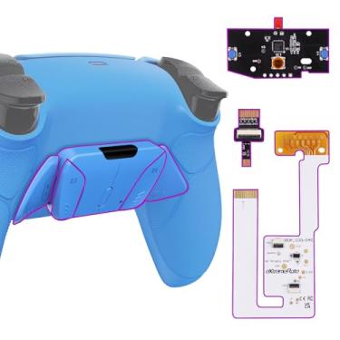 Imagem de eXtremeRate Kit De Remapeamento Rise4 V3 Programável Com Empunhadura Emborrachada Starlight Blue Para Controle Ps5, Modelos Bdm-030, 040 E 050, Placa Atualização, Revestimento Inferior Redesenhado,