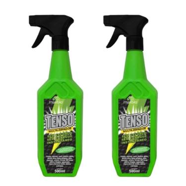 Imagem de Kit 2 Tenso Limpa Estofados Sofá Banco Pisos 500Ml Maxbio