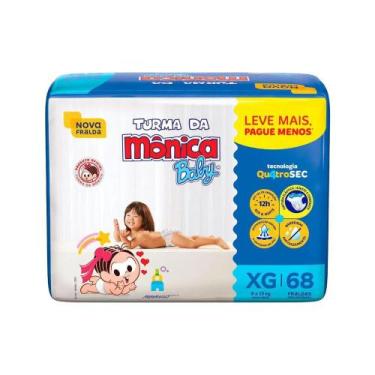 Imagem de Fralda Turma da Mônica Baby Até 12h de Proteção XG 68 Unidades