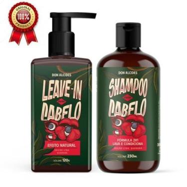 Imagem de Kit shampoo 2 em 1 e leave-in don alcides guaraná