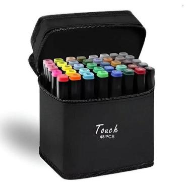 Imagem de Caneta Hidrográfica Touch Jet com Ponta Dupla 48 Cores - Touch - Tendt