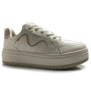 Imagem de Tênis Casual Feminino Via Marte 306-002-11, Bege, 35