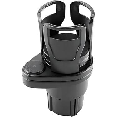 Imagem de Porta Copos Duplo Giratório 360° para Carro – Suporte Ajustável e Expansível para Garrafas, Copos e Latas – Organizador Prático e Resistente