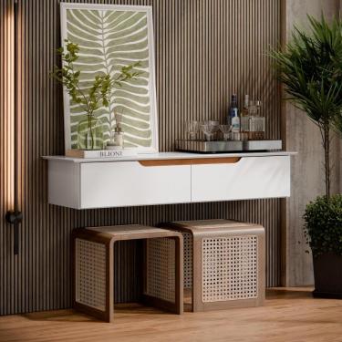 Imagem de Aparador Rack Suspenso Eros Flow - 2 Portas Com Acabamento Chanfrado Em Mdp - Ej Móveis