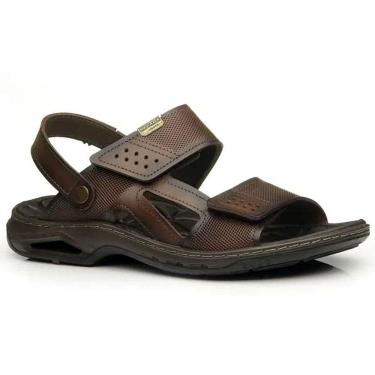Imagem de Sandália Couro Pegada Amortecedor 133206 Masculina - Marrom Escuro