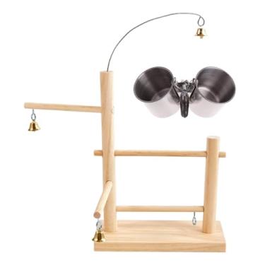 Imagem de FashionCha Suporte para Papagaios, Playground para Pássaros com Alimentadores, Base Estável, Brinquedo Interativo para Papagaios, Suporte para Tentilhões