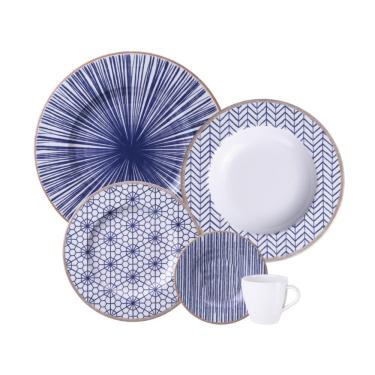 Imagem de Aparelho De Jantar Tramontina Abstratta Em Porcelana Decorada 20 Peças