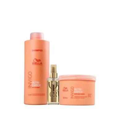 Imagem de Wella Nutri-Enrich Sh 1000ml + Masc 500ml + Oleo 100ml - Wella profiss