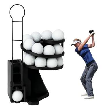 Imagem de Dispensador automático de bola de golfe com pedal | Lançador de golfe Pro com capacidade de 25 bolas | Auxiliar portátil para treinamento interno/externo | Dispositivo alimentador de golfe de fácil