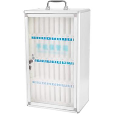 Imagem de Armário De Armazenamento De Telefones Celulares Montado Na Parede Bolso Com Trava Para Sala De Aula De Escritório Armário De Telefone Celular Armário De Armazenamento De Prata Caixa, 48 slots