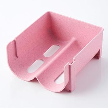 Imagem de Empilhável Vinho Água Garrafa Organizador Space Saving Anti Slip Hollow Bottom Rack Holder Armazenamento para Geladeira Geladeira Cozinha Counter PP Material 14x16x7 5cm (Rosa)