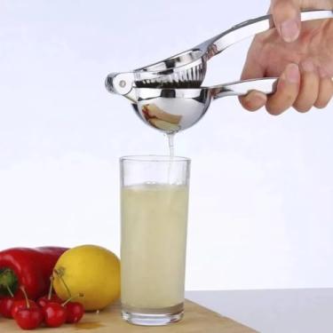 Imagem de Kit 02 Espremedor De Limão Espremer Manual 20cm Limões De Aço Inoxidável Metal