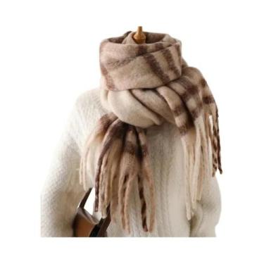 Imagem de Cachecol Grosso E Quente De Inverno Coreano Com Imitação De Caxemira E