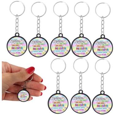 Imagem de 20 Chaveiros Nunca Perca Sua Fe Lembrancinha Evangelica - Tudo em Meta