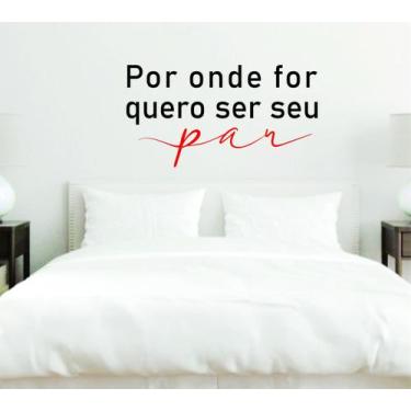 Imagem de Adesivo Decorativo Por onde for quero ser seu par - Cola koala