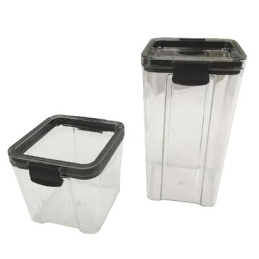 Imagem de Pote Hermetico Conserva Veda Kit 2 Unidades Tampa Acrilico Transparent