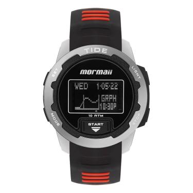 Imagem de Relógio MORMAII masculino digital preto vermelho MO23901/8R