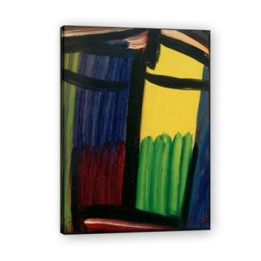 Imagem de NHLDZYH Pôster de arte expressionista (sem título 33) de Alexej von Jawlensky. Pinturas a óleo famosas. Decoração de parede de sala de estar ou escritório. Moldura interna 50 x 70 cm - 19,6 x 27,5 pol