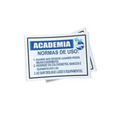 Imagem de Kit 3 Placas sinalização 15x21cm EM PVC PL03 Tema Academia - Sem Marca
