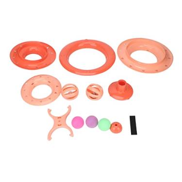 Imagem de GLOGLOW Rolo de pista para animais de estimação, bola giratória para gatos, resistente a arranhões, destacável, interativo, multiuso para uso interno (laranja)