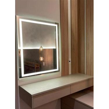 Imagem de - Espelho com touch led 3000k embutido 0,80x0,90 - ESPELHOLED DECOR