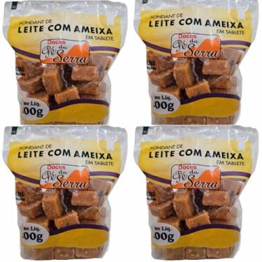 Imagem de Kit com 4 Saquinho de Doce de Leite com Ameixa 200g - Doces Pé da Serra