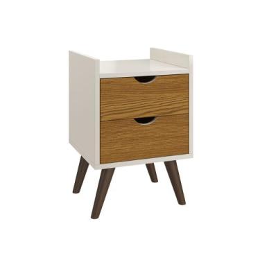 Imagem de Mesa de Cabeceira Juma Decoração Quarto Canto Lateral Retrô - Cat Móve